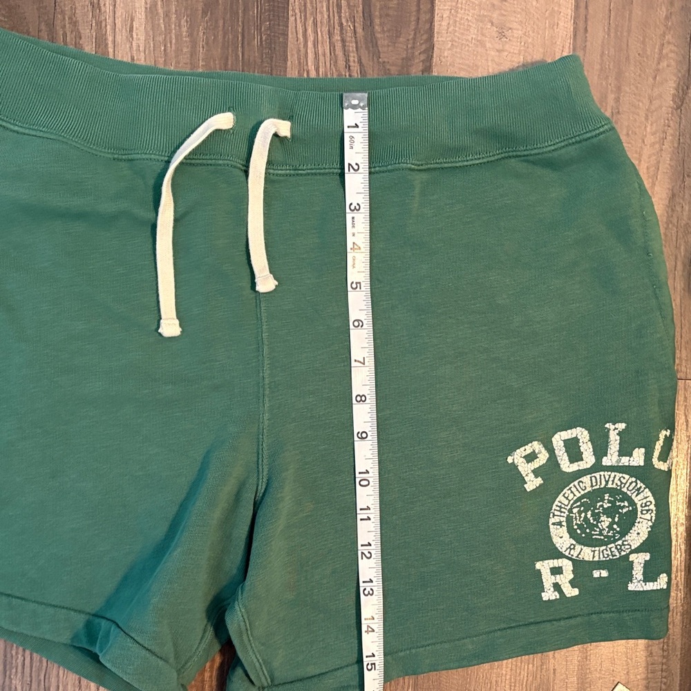 Polo by Ralph Lauren 6” Inseam Green Drawstring Athletic Sweat Shorts - Picture 4 of 8